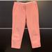 J. Crew Pants & Jumpsuits | J. Crew Pink Flat Front Tapered Capri Pants | Color: Pink | Size: 4p