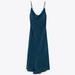 Zara Dresses | Last One! Zara Satin Camisole Dress In Duck Blue | Color: Blue | Size: Xs