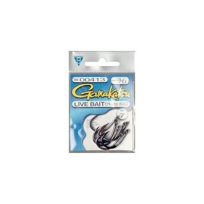 Gamakatsu Live Bait Hook Nickel Black Size 3/0 7 Pack