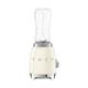 Smeg PBF01CRUK Retro 50’s Style Personal Blender, 2 x Bottles-To-Go, 2 Speed Settings, 600ml, 300W, Cream