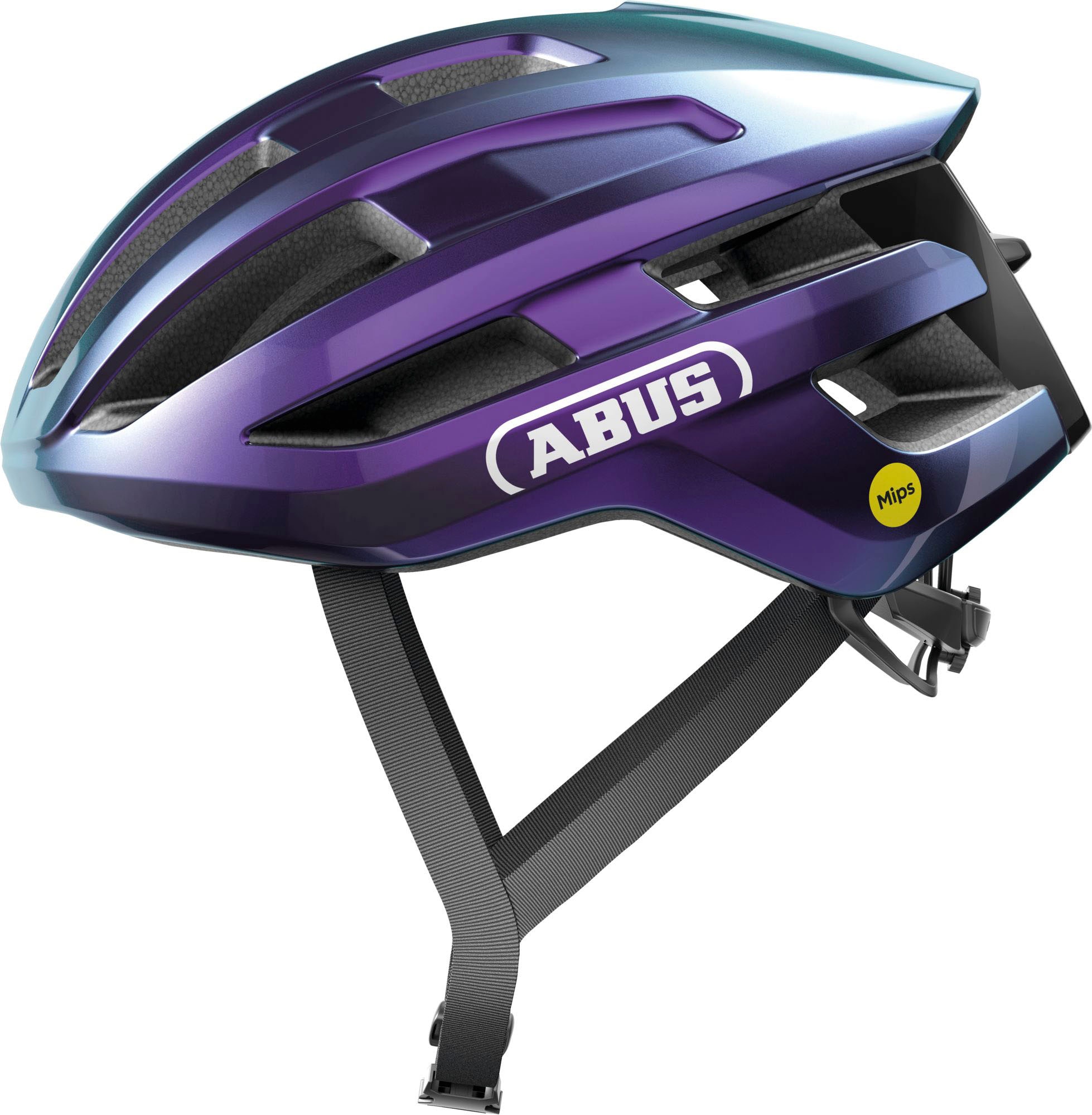 Fahrradhelm ABUS "POWERDOME MIPS" Gr. M, lila, Helme, M Kopfumfang: 54cm - 58cm, Farbverlauf, glänzend Image