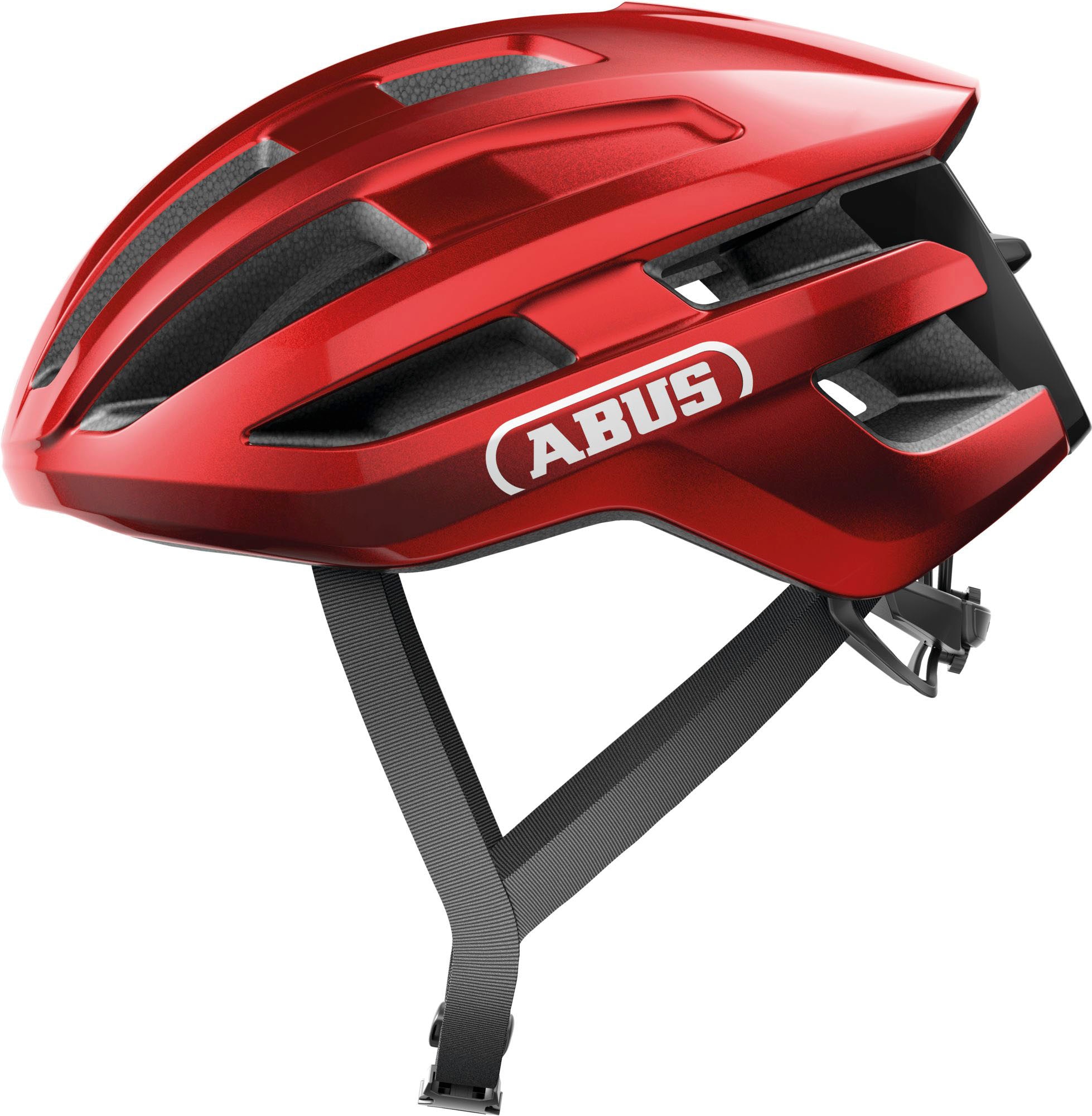 Fahrradhelm ABUS "POWERDOME" Gr. M, rot, Helme, M Kopfumfang: 54cm - 58cm, glänzend, unifarben Image