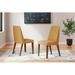 Signature Design by Ashley Side Chair Wood/Upholstered/Fabric in Yellow | 35.5 H x 18.13 W x 24 D in | Wayfair D615-04