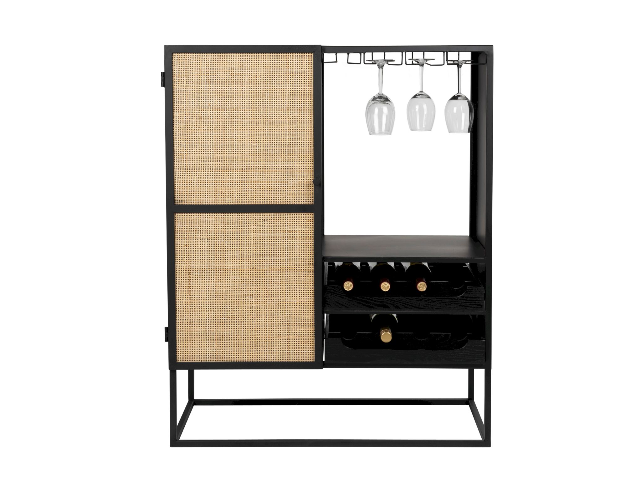 designline »Guuji« Weinschrank niedrig schwarz