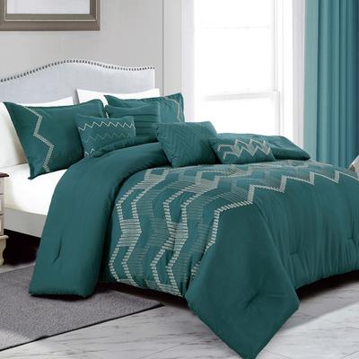 Shatex 7 Piece All Season Bedding Queen size Comforter Set, Ultra Soft Polyester Elegant Bedding Comforters