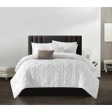 Chic Home Cuomo 5 Piece Crinkle Textured Diamond Stitched Geometric Pattern Comforter Set