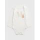 White Teddy Bear M Initial Bodysuit - Up to 1 mth