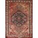 Tribal Geometric Qashqai Persian Vintage Area Rug Handmade Wool Carpet - 3'7"x 4'10"