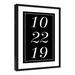 Latitude Run® Monochromatic Date Typography - Print on Canvas in Black/White | 31.73 H x 21.73 W x 1.25 D in | Wayfair