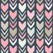George Oliver Tribal Chevron Pink & Navy by Serena Archetti - Wrapped Canvas Print Canvas in Black/Pink/White | 12 H x 12 W x 1.25 D in | Wayfair