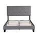 Ebern Designs Lashayna Upholstered Platform Bed w/ Wood Frame Metal in Gray/Black | 45 H x 57.5 W x 78 D in | Wayfair