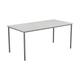 Layla Rectangular Multipurpose 18mm Table Desktop 1200mm x 800mm - White Top - Silver Legs