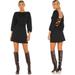 Free People Dresses | Free People Bianca Long Sleeve Lace-Up Back Dress | Color: Black | Size: M