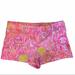 Lilly Pulitzer Bottoms | Hp {Lilly Pulitzer} Euc Girls Shorts Size 14 Liza Bright In Tiki Stand Sunshine | Color: Pink/Yellow | Size: 14g