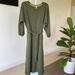 Anthropologie Dresses | Anthropologie Thalia Dolman Sleeve Green Fleece Midi Dress | Color: Green/Yellow | Size: Xs