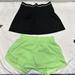 Athleta Shorts | Athleta Running Shorts, One Green Mesh, One Black Skort. Size Xs | Color: Black | Size: Xs