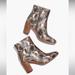 Madewell Shoes | Madewell Size 9 The Greer Boot In Snake Embossed Leather Mb828 | Color: Brown/Cream | Size: 9