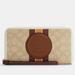 Coach Bags | Coach Dempsey Large Phone Wallet In Signature Jacquard Witn Stripe And Coach Pat | Color: Red/Tan | Size: Large