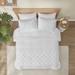 Ebern Designs Onier 3 Piece Chenille Comforter Set Polyester/Polyfill/Chenille in White | King/Cal King Comforter + 2 King Shams | Wayfair