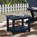 Wade Logan® Aylesha Outdoor All-Weather Poly Side Table Plastic in Blue | 18.1 H x 24 W x 16.7 D in | Wayfair 0B3C138F85834D38BEDBB12C238978A8