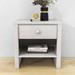 Latitude Run® Wooden Nightstand w/ a Drawer & an Shelf Wood in White | 20 H x 20 W x 17 D in | Wayfair 04A619509443441694EE7F826327C0B1