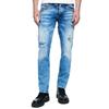 Straight-Jeans RUSTY NEAL "YOKOTE", Herren, Gr. 32, US-Größen, blau (hellblau), 98% Baumwolle, 2% Elasthan, mehrfarbig, casual, Jeans, mit farblich abgesetzten Details