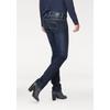 Straight-Jeans PEPE JEANS "VENUS", Damen, Gr. 30, Länge 32, blau (h06 stretch ultra schwarz), Denim/Jeans, Obermaterial: 98% Baumwolle, 2% Elasthan, unifarben, casual, regular fit, Jeans, mit Badge