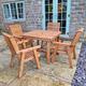 Vail Timber Brown Dining Table Small With 4 Chairs