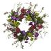 Veranda Garden Artificial Wreath, 20-Inch, Unlit - Purple