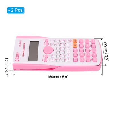 2Pcs Scientific Calculator 2-Line 12 Digit Engineering Calculator