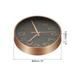 8" Wall Clock Battery Operated Silent Non-Ticking Round Clock Black Gold - Black Gold