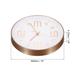 2Pcs 12" Wall Clock Battery Operated Silent Non-Ticking Gold 3D Numbers White