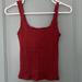 American Eagle Outfitters Tops | Aeo Scoop Neck Tank Top Xs | Color: Red | Size: Xs