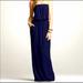 J. Crew Dresses | J. Crew Women’s Strapless Maxi Dress Long Tube Flowy Navy Blue Size Xs | Color: Blue | Size: Xs
