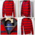 American Eagle Outfitters Sweaters | American Eagle Outfitters Quarter Zip Sweater | Color: Blue/Red | Size: Xs