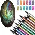 Crayons de couleur métalliques 12 couleurs crayon de couleur pour dessin croquis peinture