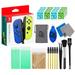 Joy-Con (L/R) Wireless Controllers for Nintendo Switch - Blue/Neon Yellow With Cleaning Manual Kit Bolt Axtion Bundle Used