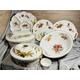 Vintage 1961 Royal Worcester Fine Porcelain 'Evesham' and 1974 'Arden' Made in England Gilded Large Dinnerware- Set of 7