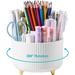 PEACNNG Desk Pencil Holder 5 Slots 360Â° Rotating Pen Organizer Desk Storage Stationery Supplies Pencil Cup Desk Accessories for Office School Home Art Supplies