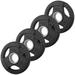 XPRT Fitness Olympic 2-Inch Grip Rubber Coated Weight Plates for Weightlifting 5LB Set of 4