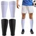 Emlimny 2 Pairs Soccer Shin Guard Socks Breathable Soccer Shin Guard Sleeves with Pocket for Football Shin Pads Shin Pads Holder for Kicking Ball Running Cycling(Black White)