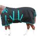 13HI 81 In Hilason 1200D Waterproof Horse Winter Blanket Belly Wrap Black