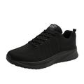 PEASKJP Men s Tennis Shoes Sneakers Outdoor Hiking Shoes Breathable Non-Slip Lightweight Mesh Casual Shoes Lace-Up Walking Sneakers Black 43