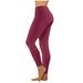 Scrunch Leggings for Women Seamless High Waisted Yoga Pants Stretch Workout Fitness Gym Active Compression Tights Wine1