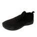 PEASKJP Non Slip Shoes for Women Sock Sneakers Slip on Mesh Air Cushion Comfortable Wedge Easy Shoes Gym Jogging Tennis Shoes Black 9.5