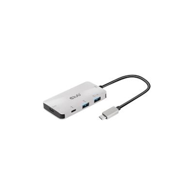 Club 3D USB Gen2 Typ-C PD Lade-Hub auf 2x Typ-C 10G Ports und 2x USB-Typ-A 10G