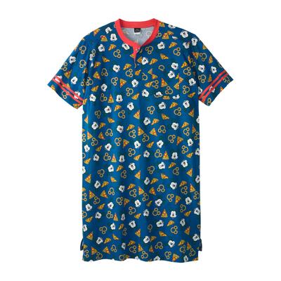 Men's Big & Tall Licensed Novelty Nightshirt by KingSize in Mickey Pizza (Size 6XL/7XL) Pajamas