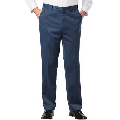 Men's Big & Tall KS Signature Easy Movement® Plain Front Expandable Suit Separate Dress Pants by KS Signature in Slate Blue (Size 66 40)