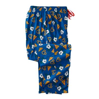 Men's Big & Tall Licensed Novelty Pajama Pants by KingSize in Mickey Pizza (Size 5XL) Pajama Bottoms