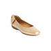 Extra Wide Width Women's The Delia Flat by Comfortview in Gold (Size 8 1/2 WW)